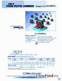 Datasheet K2-SBTC+ manufacturer Mini-Circuits