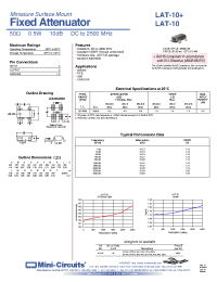Datasheet LAT-10+ manufacturer Mini-Circuits