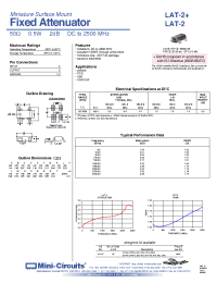 Datasheet LAT-2+ manufacturer Mini-Circuits
