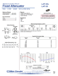 Datasheet LAT-20+ manufacturer Mini-Circuits