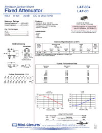 Datasheet LAT-30+ manufacturer Mini-Circuits