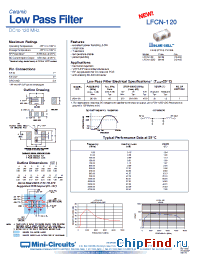 Datasheet LFCN-120D manufacturer Mini-Circuits