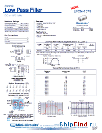 Datasheet LFCN-1575 manufacturer Mini-Circuits