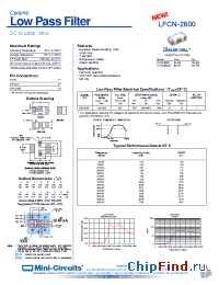 Datasheet LFCN-2600 manufacturer Mini-Circuits
