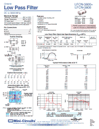 Datasheet LFCN-3800 manufacturer Mini-Circuits