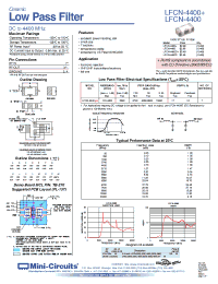 Datasheet LFCN-4400D manufacturer Mini-Circuits