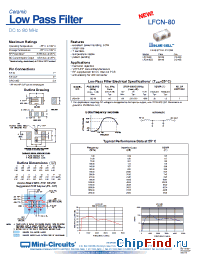 Datasheet LFCN-80D manufacturer Mini-Circuits
