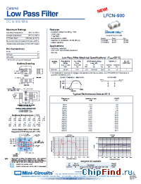 Datasheet LFCN-900 manufacturer Mini-Circuits