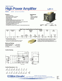 Datasheet LZY-1 manufacturer Mini-Circuits