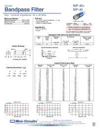 Datasheet NIF-40+ manufacturer Mini-Circuits