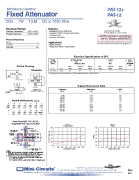 Datasheet PAT-12+ manufacturer Mini-Circuits