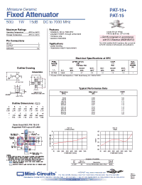 Datasheet PAT-15+ manufacturer Mini-Circuits