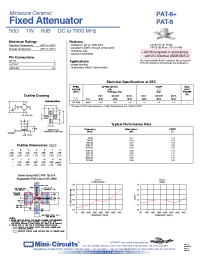 Datasheet PAT-8+ manufacturer Mini-Circuits
