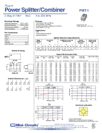 Datasheet PMT-1 manufacturer Mini-Circuits