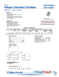 Datasheet POS-1000W manufacturer Mini-Circuits