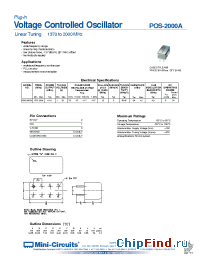 Datasheet POS-2000 manufacturer Mini-Circuits