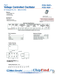 Datasheet POS-765P+ manufacturer Mini-Circuits