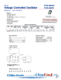 Datasheet POS-800W manufacturer Mini-Circuits