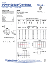 Datasheet PSCQ-2-8 manufacturer Mini-Circuits