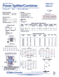 Datasheet QBA-07+ manufacturer Mini-Circuits