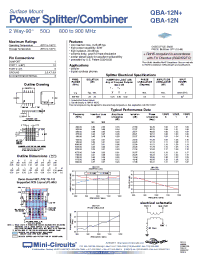 Datasheet QBA-12N manufacturer Mini-Circuits