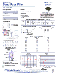 Datasheet RBP-275 manufacturer Mini-Circuits