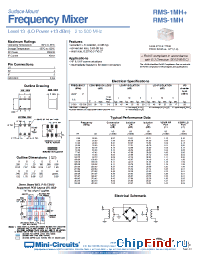 Datasheet RMS-1MH+ manufacturer Mini-Circuits