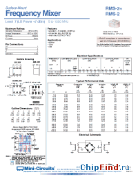 Datasheet RMS-2+ manufacturer Mini-Circuits