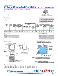 Datasheet ROS-1270-1PH19+ manufacturer Mini-Circuits
