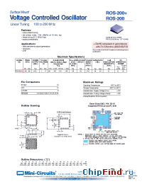 Datasheet ROS-200+ manufacturer Mini-Circuits