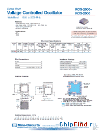 Datasheet ROS-2000+ manufacturer Mini-Circuits