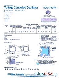 Datasheet ROS-470-319+ manufacturer Mini-Circuits