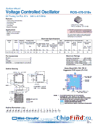 Datasheet ROS-470-519+ manufacturer Mini-Circuits