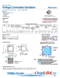 Datasheet ROS-481+ manufacturer Mini-Circuits