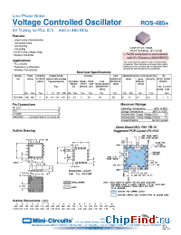 Datasheet ROS-485+ manufacturer Mini-Circuits