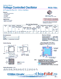 Datasheet ROS-750+ manufacturer Mini-Circuits
