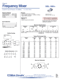 Datasheet SBL-1H+ manufacturer Mini-Circuits