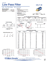 Datasheet SBLP-39 manufacturer Mini-Circuits