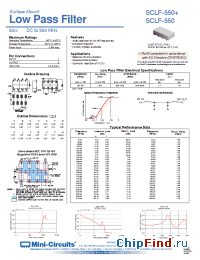 Datasheet SCLF-550+ manufacturer Mini-Circuits