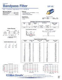 Datasheet SIF-50 manufacturer Mini-Circuits