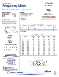 Datasheet SKY-60+ manufacturer Mini-Circuits