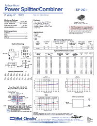 Datasheet SP-2C+ manufacturer Mini-Circuits