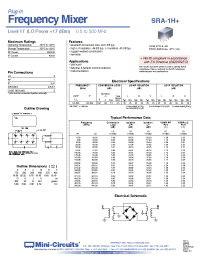 Datasheet SRA-1H+ manufacturer Mini-Circuits