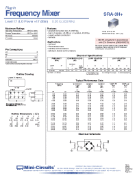 Datasheet SRA-3H+ manufacturer Mini-Circuits