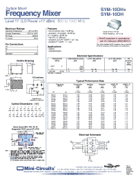 Datasheet SYM-10DH+ manufacturer Mini-Circuits