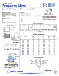 Datasheet SYM-20DHW+ manufacturer Mini-Circuits