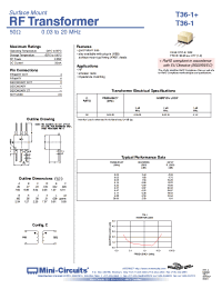 Datasheet T36-1+ manufacturer Mini-Circuits