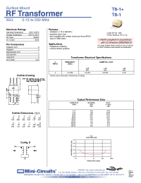 Datasheet T8-1+ manufacturer Mini-Circuits