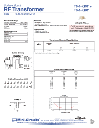 Datasheet T8-1-KK81+ manufacturer Mini-Circuits