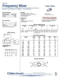 Datasheet TAK-1WH+ manufacturer Mini-Circuits